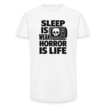 Les films d’horreur guérissent l’humour des gens - T-shirt coupe longue homme - blanc - Devant - AI Model Male 185 light (185cm)
