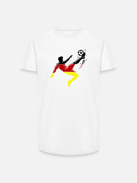 Overhead kick Germany Football - Long Fit Men's T-Shirt - white