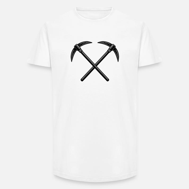 Kreuzspitzhacken - Long Fit Männer T-Shirt - Weiß