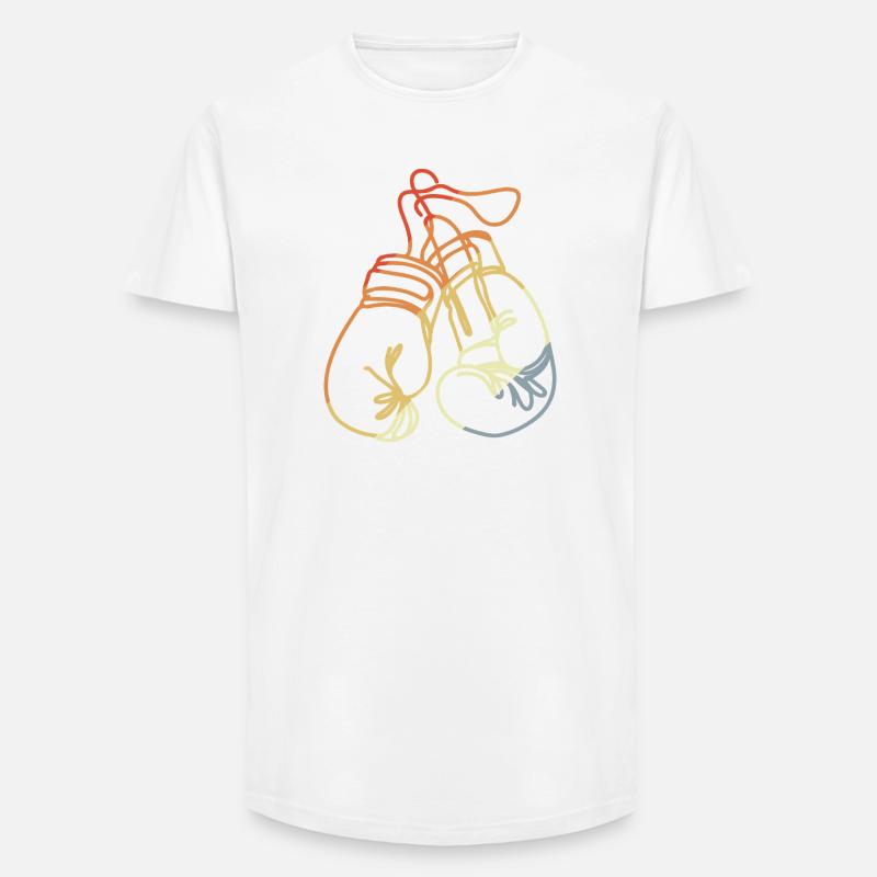 Boxhandschuhe Retro Style - Long Fit Männer T-Shirt - Weiß
