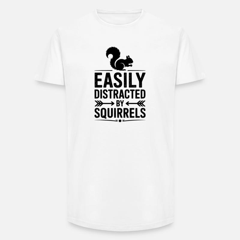 Eichhörnchen Sprüche Lustig Eichhörnchen Geschenk - Long Fit Männer T-Shirt - Weiß
