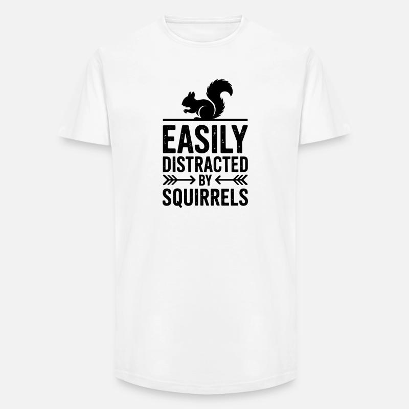 Eichhörnchen Sprüche Lustig Eichhörnchen Geschenk - Long Fit Männer T-Shirt - Weiß