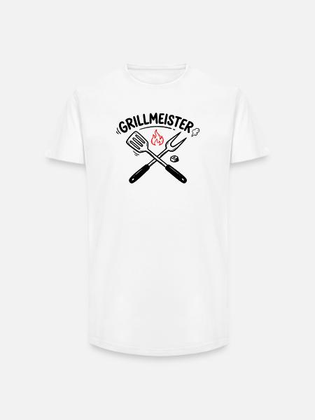 Grillmeister BBQ Grillen Pitmaster Männer - Long Fit Männer T-Shirt - Weiß