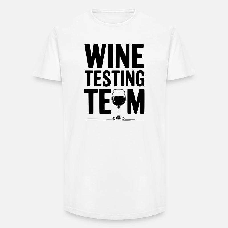 Wine Testing Team - Long Fit Men's T-Shirt - white