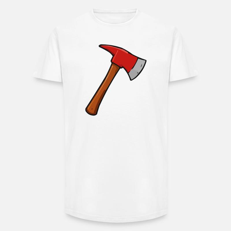 axt - Long Fit Männer T-Shirt - Weiß