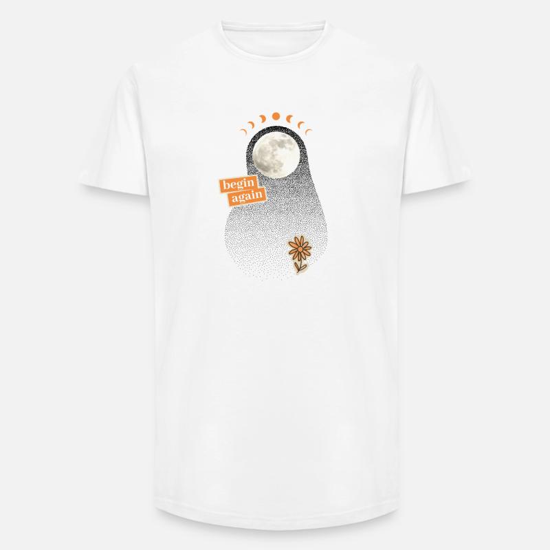 Neuanfang: begin again - Long Fit Männer T-Shirt - Weiß