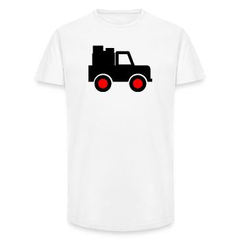 Voiture - T-shirt coupe longue homme - blanc - Devant - AI Model Male 185 light (185cm)