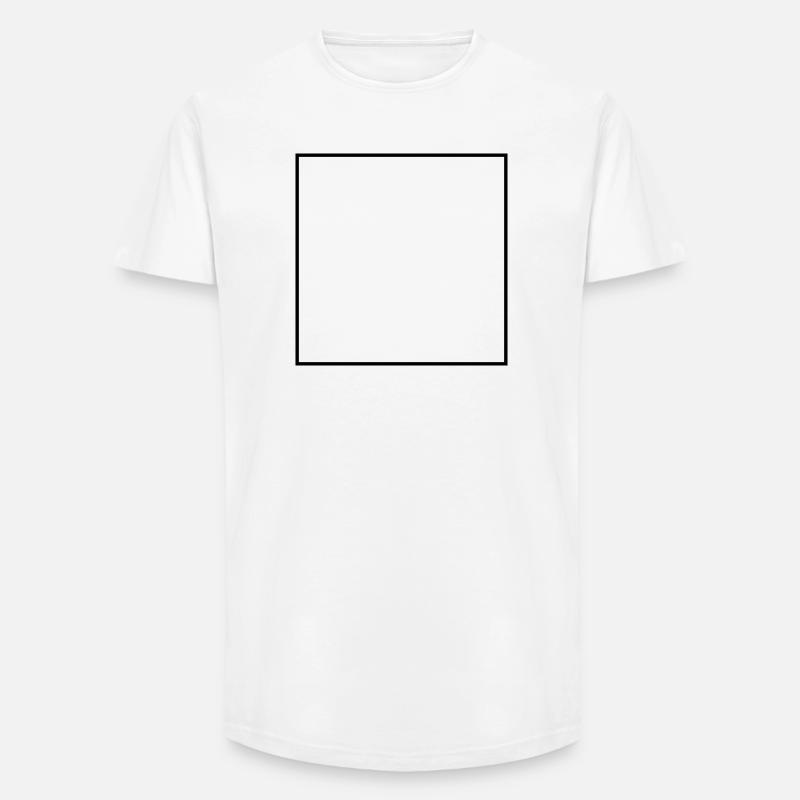 Square Empty - Long Fit Men's T-Shirt - white