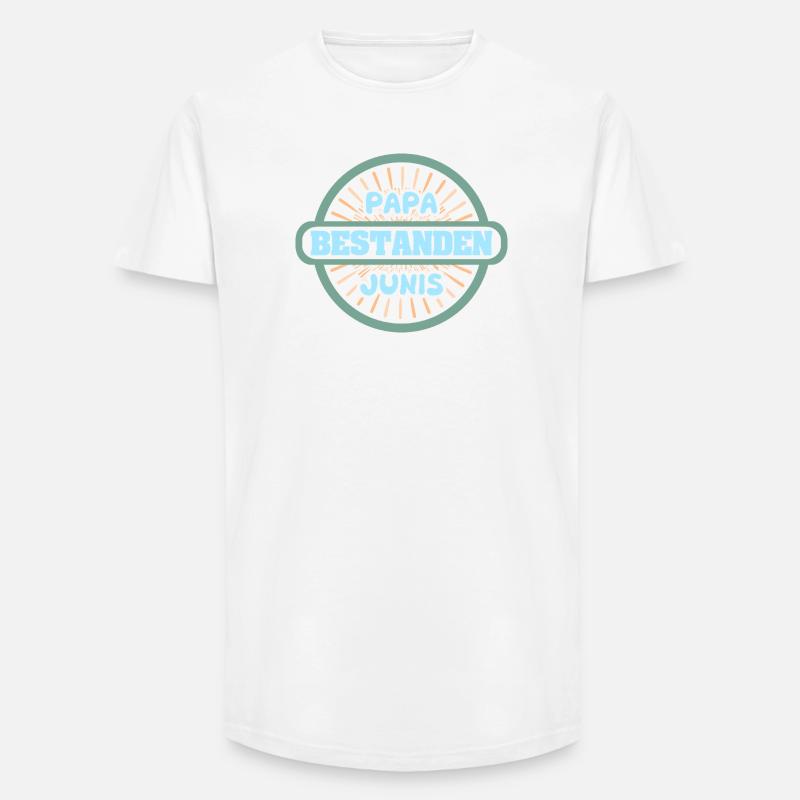 Junis - Long Fit Männer T-Shirt - Weiß