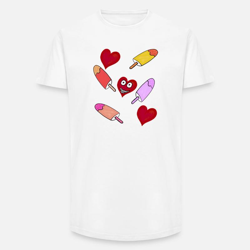 Eis Eiskrem Eiscreme Kinder - Long Fit Männer T-Shirt - Weiß
