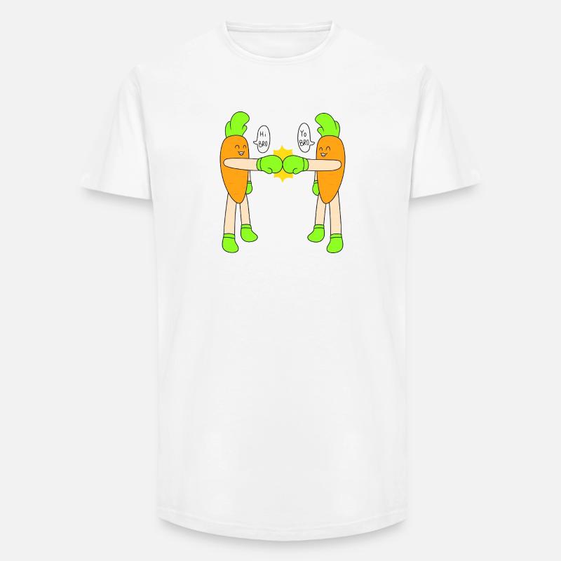 Karottenfauststoß - Long Fit Männer T-Shirt - Weiß