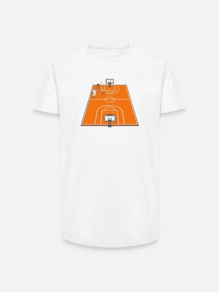 Basketballmatch Hund und Capybara - Long Fit Männer T-Shirt - Weiß