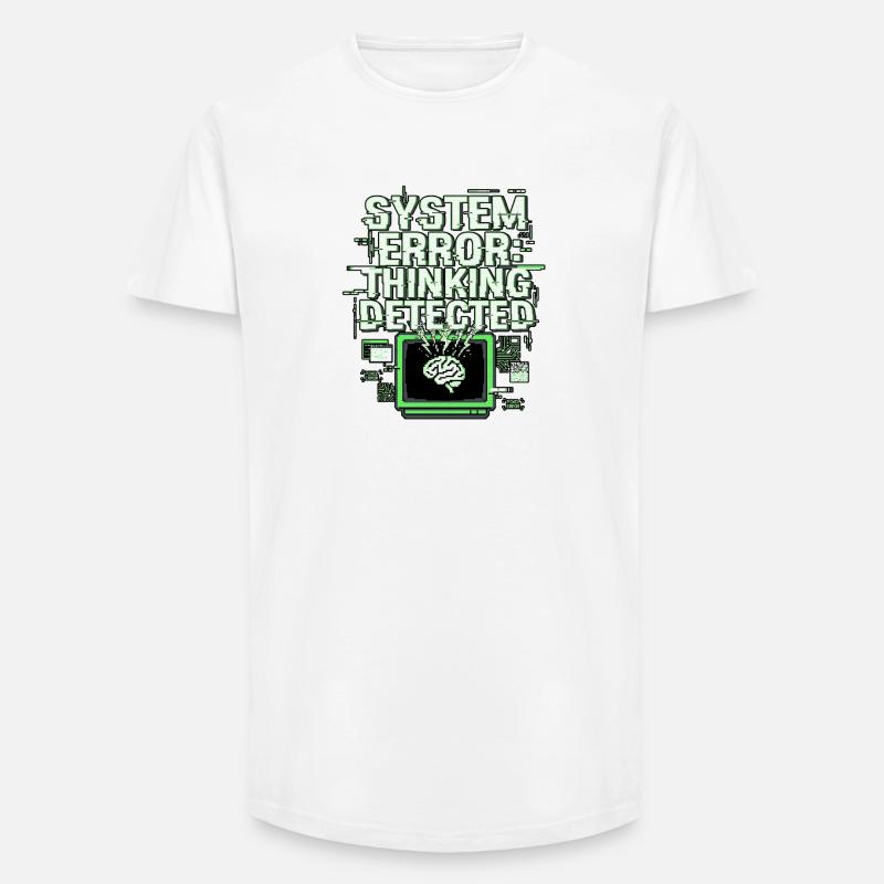 System Error - Long Fit Männer T-Shirt - Weiß
