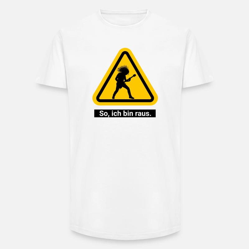 So, ich bin raus. Feierabend Warnschild - Long Fit Männer T-Shirt - Weiß
