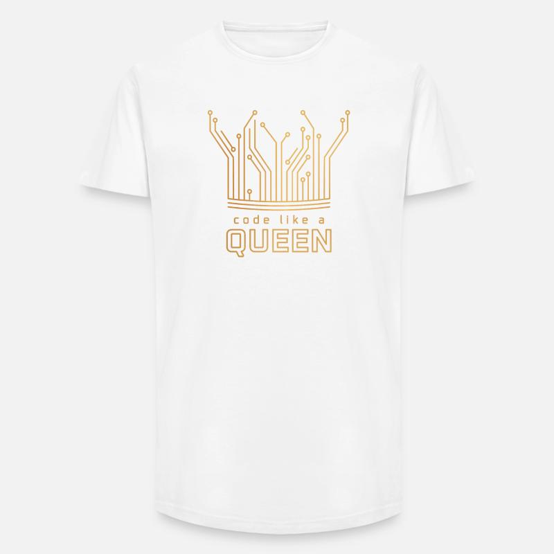 Code Like a Queen - Long Fit Männer T-Shirt - Weiß
