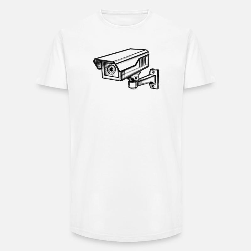 Security Camera Security - Illusionration - Long Fit Men's T-Shirt - white