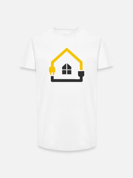 Electrician House Socket Smart Home - Long Fit Men's T-Shirt - white