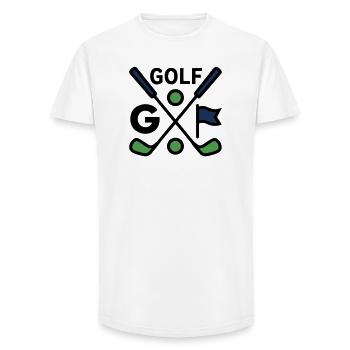 Golfschläger Golfsport Golfclub Herrenausflug - Long Fit Männer T-Shirt - Weiß - Vorne - AI Model Male 185 light (185cm)