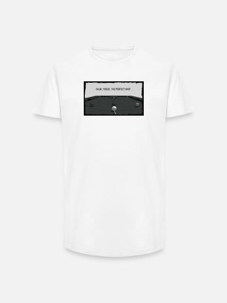 Snooker – Calme, Concentration, Le Tir Parfait - T-shirt coupe longue homme - blanc