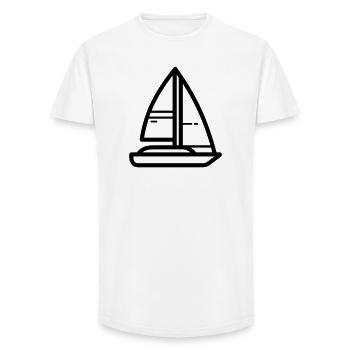 catamaran - Long Fit Men's T-Shirt - white - Front - AI Model Male 185 light (185cm)