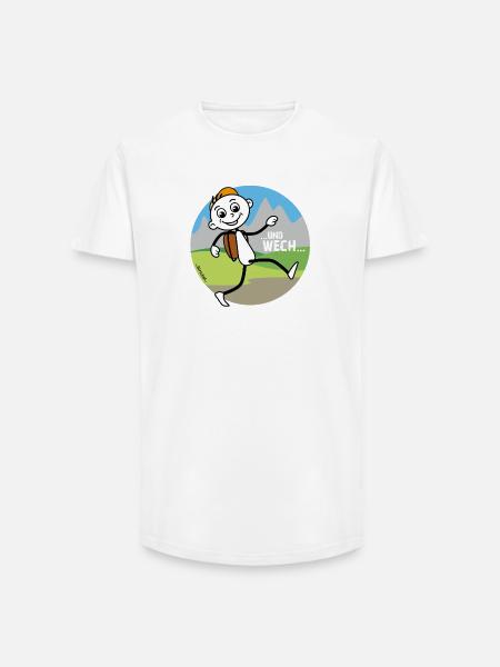 Wander Figur verabschiedet sich. - Long Fit Männer T-Shirt - Weiß