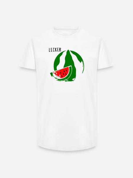 Melone - Long Fit Männer T-Shirt - Weiß