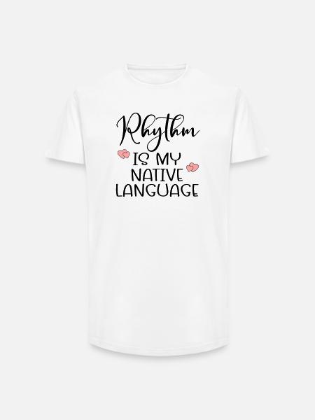 Rhythm Dance Language - Long Fit Men's T-Shirt - white