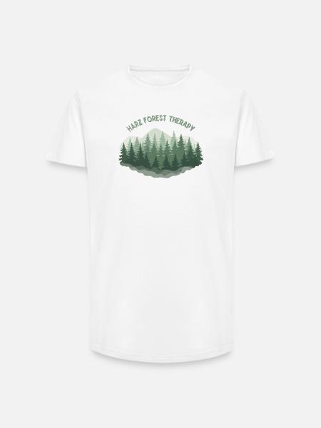 Harz Forest Therapy | Nature & Hiking - Long Fit Männer T-Shirt - Weiß