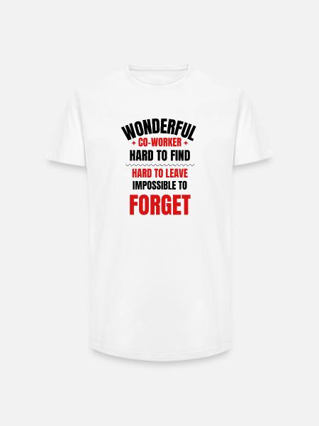 Cadeau d’adieu collègue - T-shirt coupe longue homme - blanc
