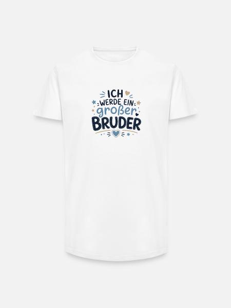 Ich werde ein großer Bruder - Long Fit Männer T-Shirt - Weiß