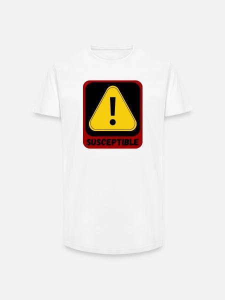 Anfällig - Long Fit Männer T-Shirt - Weiß
