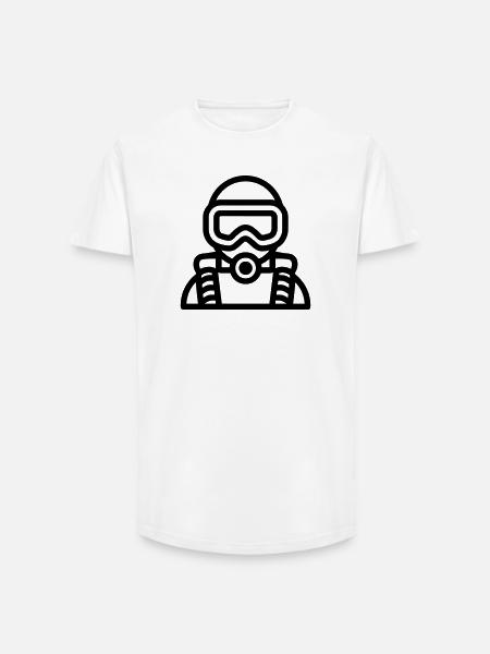tauchen - Long Fit Männer T-Shirt - Weiß