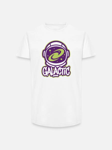 Galactic Astronaut Logo - Long Fit Men's T-Shirt - white