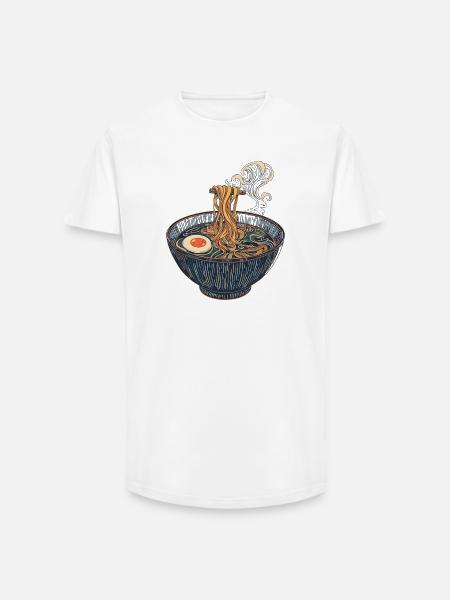 Slurping expressly allowed - Long Fit Men's T-Shirt - white
