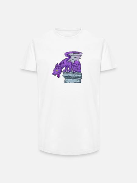 Purple Gargoyille - Long Fit Men's T-Shirt - white