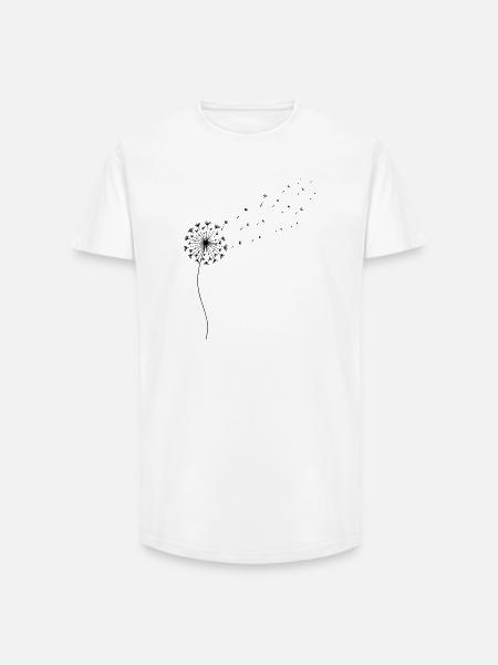 Löwenzahn Pusteblume - Long Fit Männer T-Shirt - Weiß