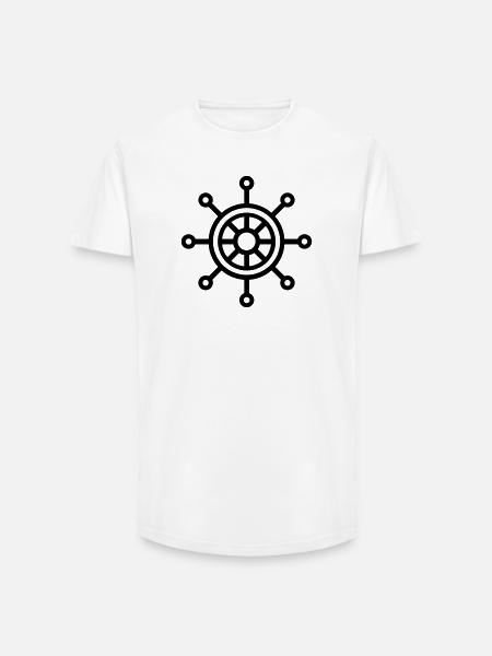 gouvernail - T-shirt coupe longue homme - blanc