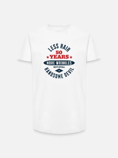 50th Birthday Devil - Long Fit Men's T-Shirt - white