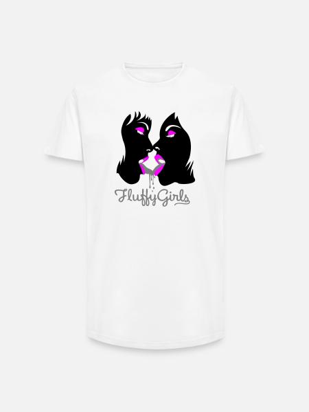 fluffy girls - Long Fit Männer T-Shirt - Weiß