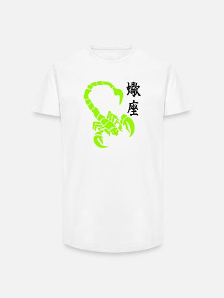 skorpion_kanji_02 - T-shirt coupe longue homme - blanc
