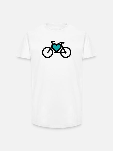 i ike mon vélo - T-shirt coupe longue homme - blanc