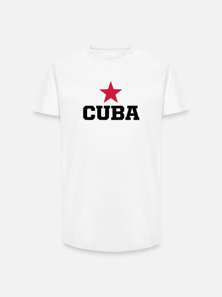 cuba revolucion - Long Fit Men's T-Shirt - white