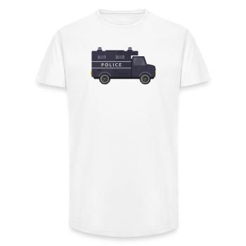 Police van - Long Fit Men's T-Shirt - white - Front - AI Model Male 185 light (185cm)