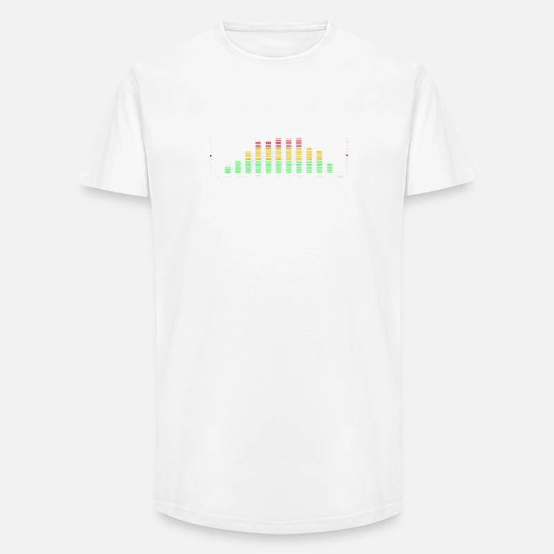 Rainbow Equalizer Pulse - Long Fit Men's T-Shirt - white