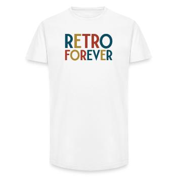 Retro forever - Long Fit Men's T-Shirt - white - Front - AI Model Male 185 light (185cm)