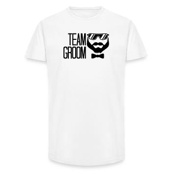 cool sunglasses celebrate groom rings team junggese - Long Fit Men's T-Shirt - white - Front - AI Model Male 185 light (185cm)