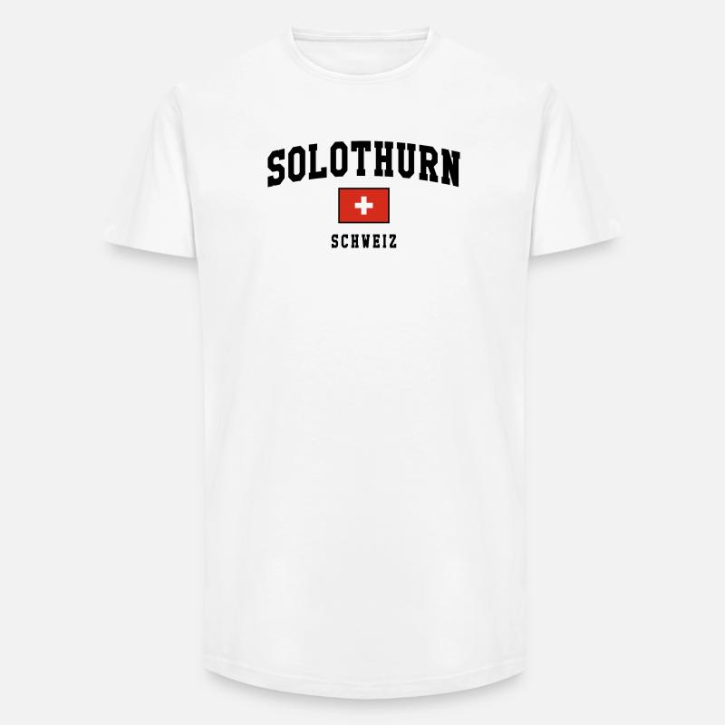 Solothurn Schweiz Flagge Design - Long Fit Männer T-Shirt - Weiß