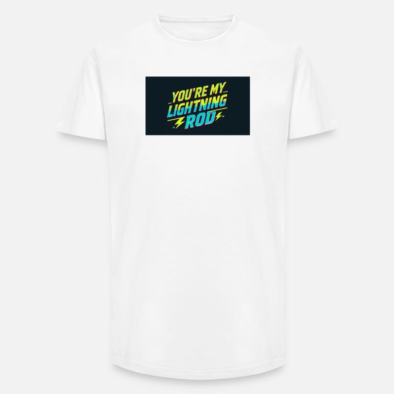 Du bist mein Blitzableiter - Long Fit Männer T-Shirt - Weiß
