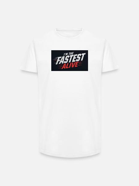 Im the fastest man alive - Long Fit Men's T-Shirt - white