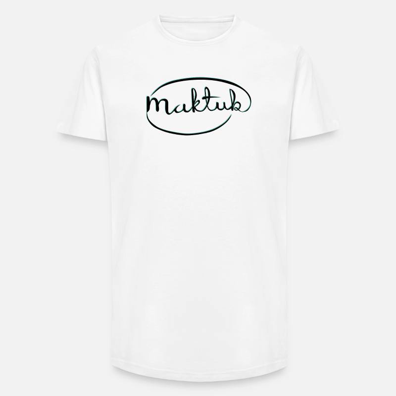 MakeKita Mint Script - Long Fit Men's T-Shirt - white